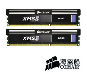 CORSAIR海盜船 XMS3 DDR3-2000 8GB (4GX2) CL9